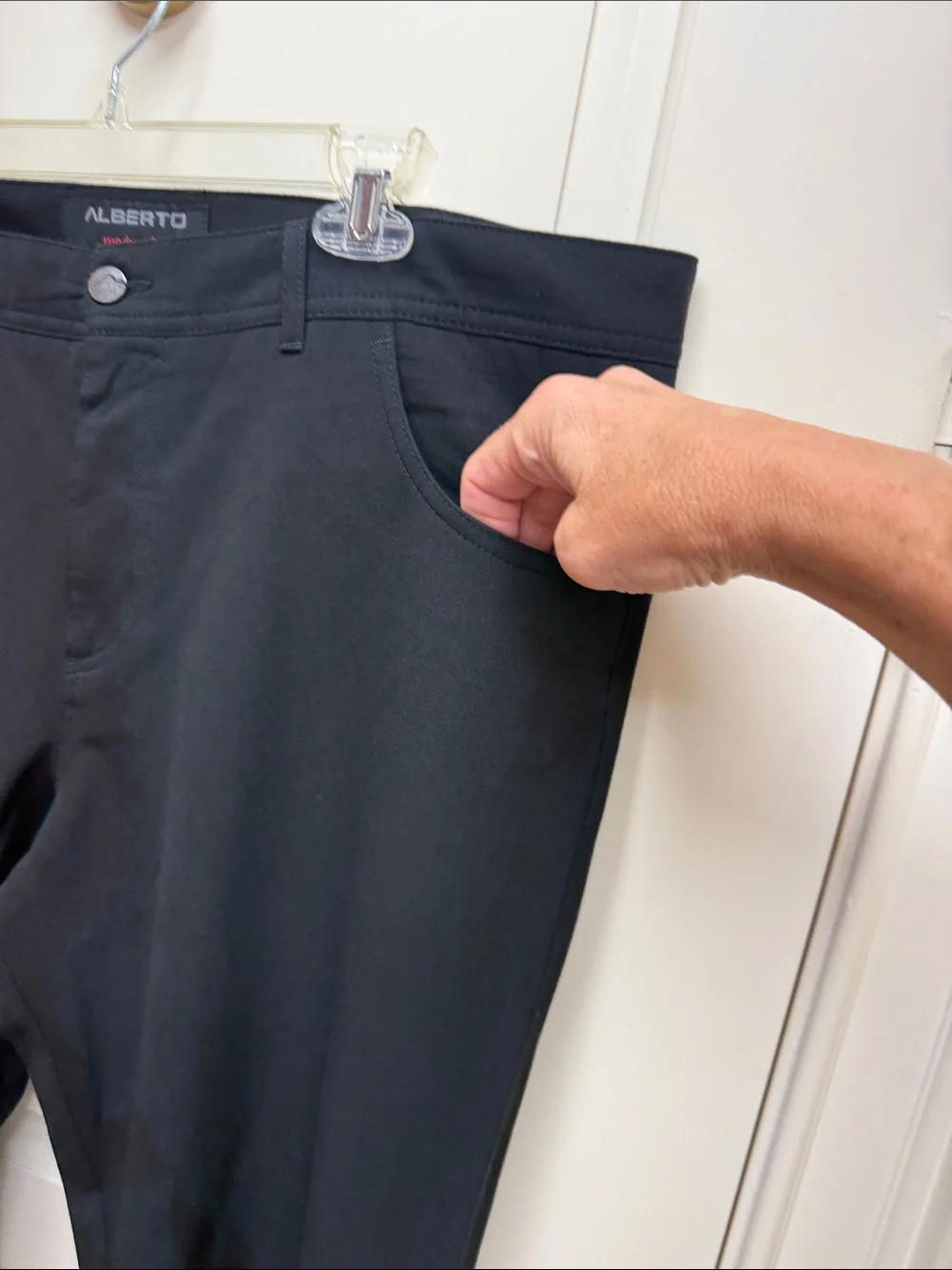 Alberto Men’s Black Stretch Dress Pants